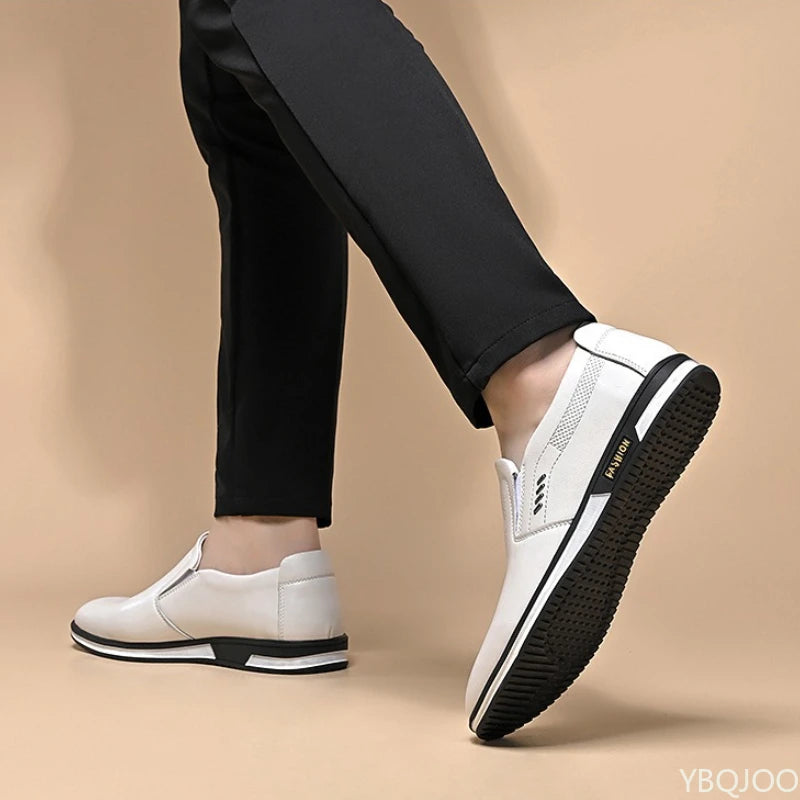 Large Size Spring Autumn New Business Office Casual Men's Shoes Fashionable and Versatile Flat Bottomed Sleeve Mouth Men's Shoes