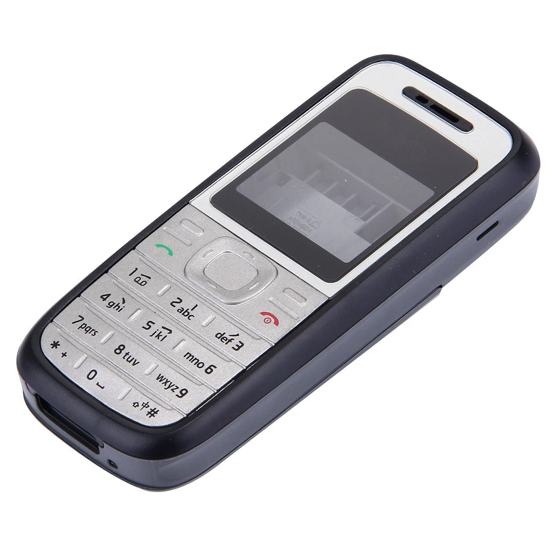 Cellphone phone case Full Housing Cover For Nokia 1200 1208 1209 Front Cover + Middle Frame Bezel + Battery Back Cover