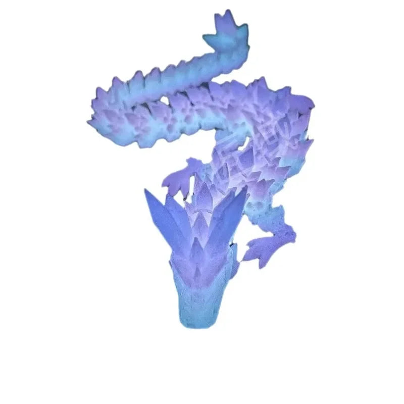 1pc 3D Printed Night Light Dragon Sculpture Aquarium Decoration Theme Adult Bedroom Desktop Ornament