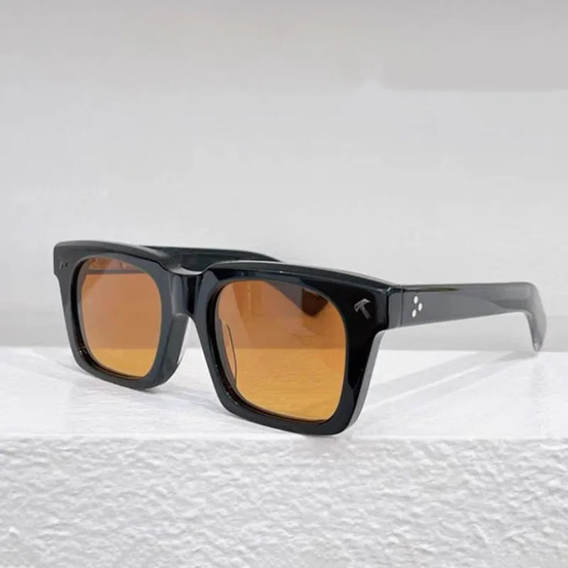 Classic Outdoor Driving Rivet Square Sunglasses Women For Men Popular Luxury Brand Designer Vintage Sun Glasses Punk Eyeglasses