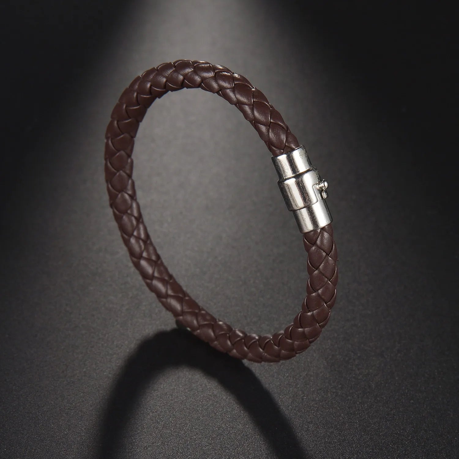 Men's Cross Leather Bracelet Prayer Multi Layer Braided Stainless Steel Fashion Classic Wristband Birthday Gift For Men Women