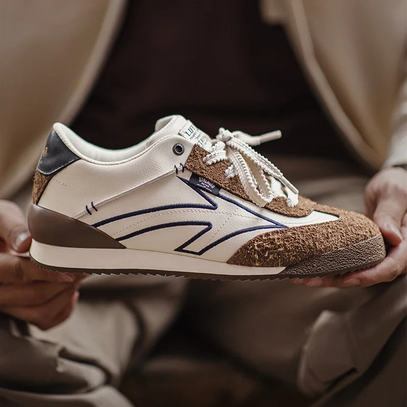 Maden New Vintage German Trainer Shoes for Men's Winter Casual Sports Anti-slip Jogging Shoes Low-top Versatile Patchwork Shoes