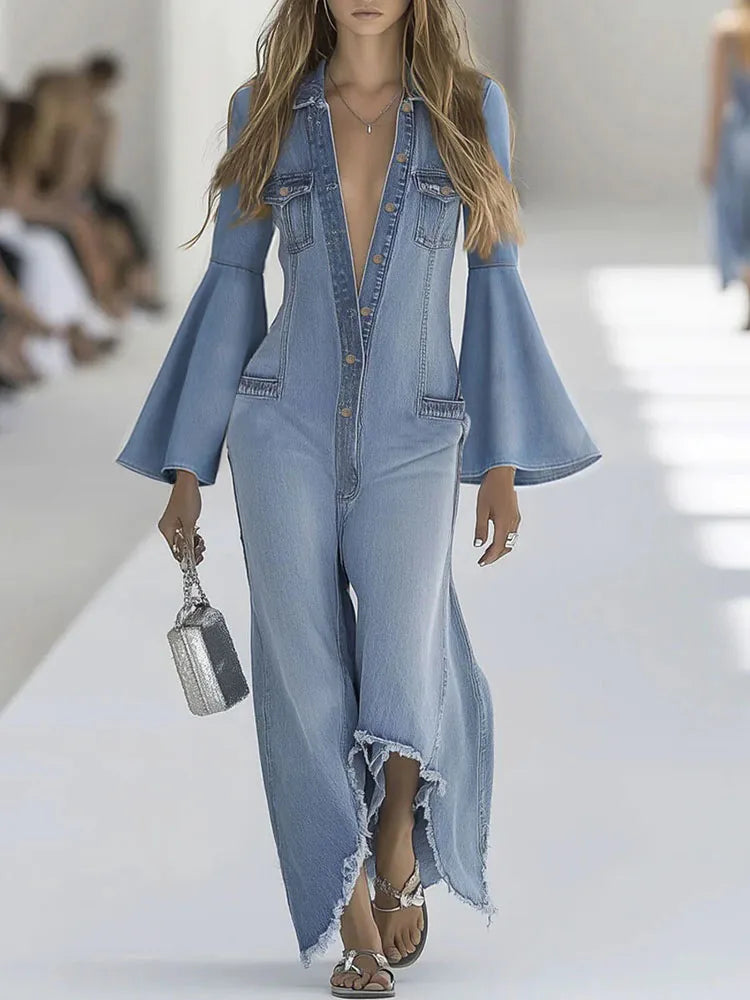 Fashion Zipper Solid Wide Leg Jumpsuits Autumn Hoodies Long Sleeve Pocket Playsuits Overalls Lady Loose Casual Commute Rompers