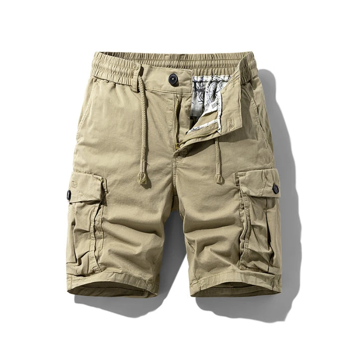 Multi-Color Workwear Shorts Men's Loose Straight Climbing Pants Casual Versatile Multi-Pocket Pants Lace-up Cropped Pants