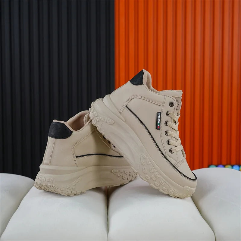 Retro Women Shoes Spring Platform Shoes Casual Sneakers Versatile Fashion Thick Soled Shoes High Quality Women Sneakers