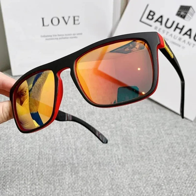 Fashion Polarized Color Changing Sunglasses Men Night Vision Car Driving Sunglass Dirt Bike Motorcycle Cycling Glasses