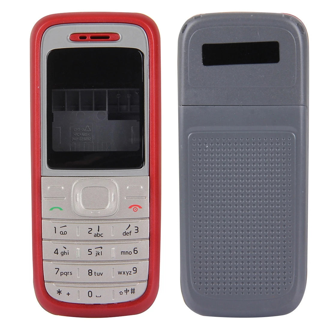 Cellphone phone case Full Housing Cover For Nokia 1200 1208 1209 Front Cover + Middle Frame Bezel + Battery Back Cover