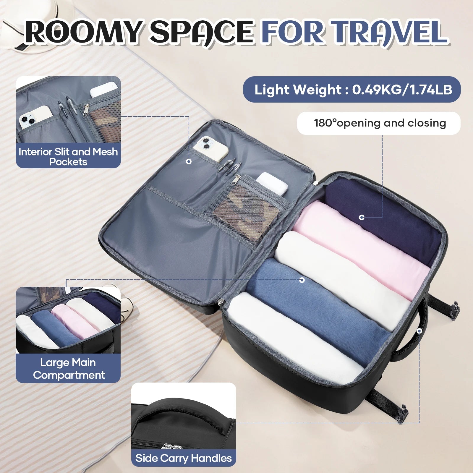 Ryanair 40x30x20 Travel Backpack Wizzair Cabin Airplane Suitcases Cabin Hand Luggag Bags  Waterproof Backpack Laptop Packbag