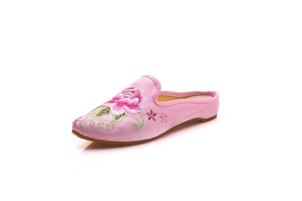 Chinese Style Summer Harajuku Slippers Women Shoes for Women Fashion Casual Vintage Embroidery Ethnic Style Streetwear