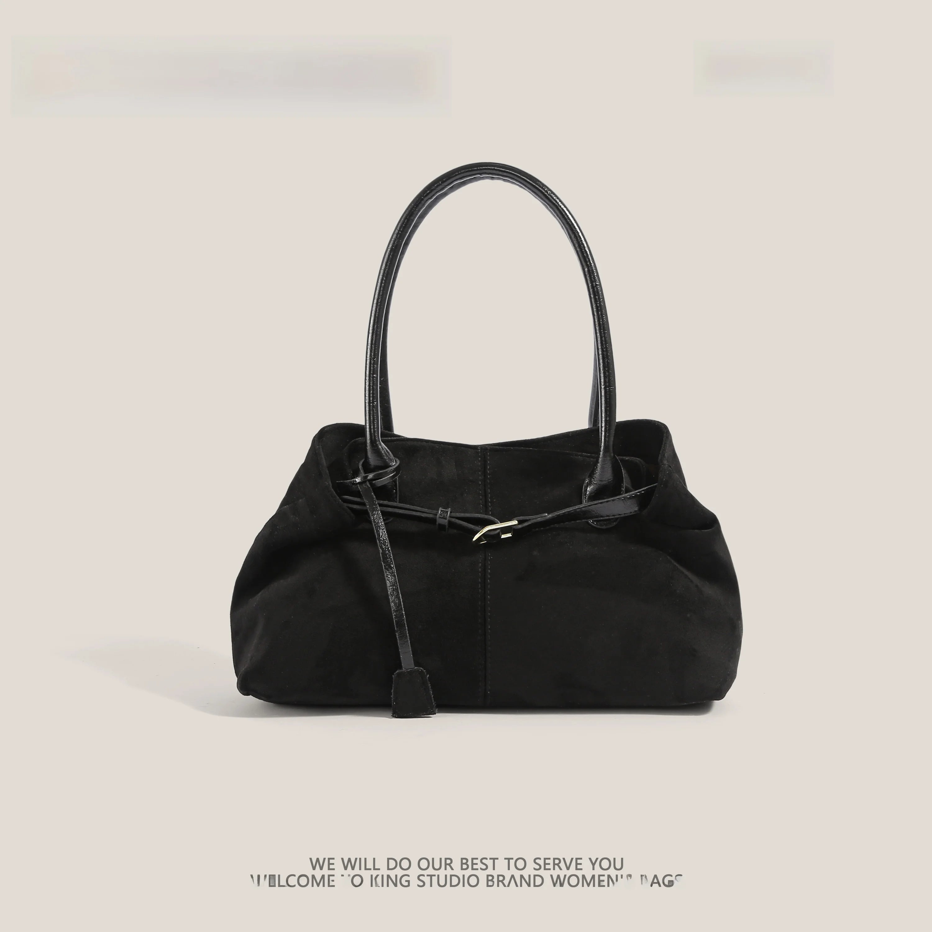 Autumn Winter Women's Suede Underarm Tote Bag Large Capaci Commuter Bag Handbag Retro Trendy 2025 New Sle Soft Leather