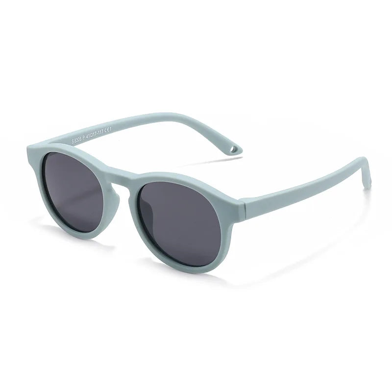 Boys Girls Baby Eyewear UV400 Small Round Polarized Kids Sunglasses Silicone Flexible Safety 0-3 Years Old Children Glasses