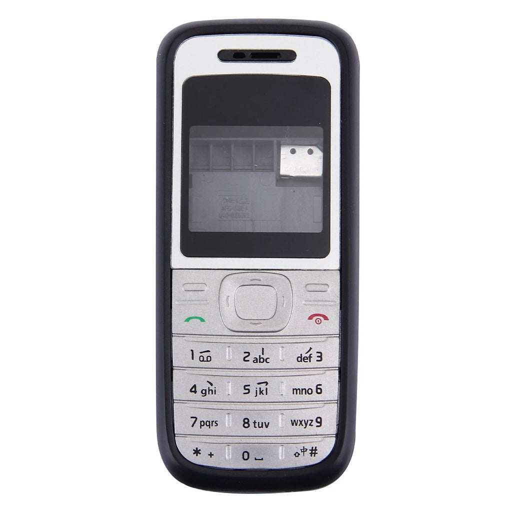 Cellphone phone case Full Housing Cover For Nokia 1200 1208 1209 Front Cover + Middle Frame Bezel + Battery Back Cover