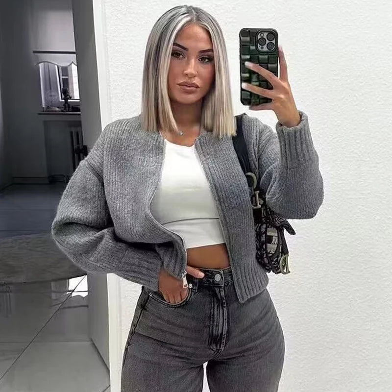 MUJER Sweater Cardigan for Women jacket tricots Coat Knit Outerwears Autumn Winter Woman Fashion Knitwear Cardigan for Woman