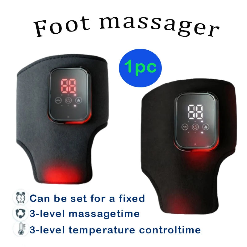 Electric foot-warming massager for ankle therapy, with charging function, heating and vibration features, for foot massage.
