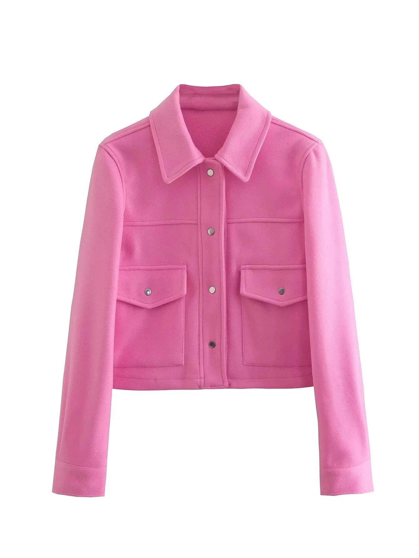 HH Women's Fashion Jackets Solid Long Sleeves Single-breasted With Pockets Down Turn Down Collar Causal  Autumn Winter Coats