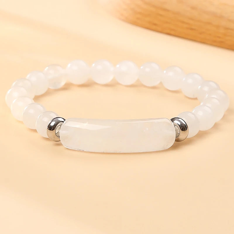 Bridge bracelet Natural Stone Crystal Druzy Rose Quartz Amethyst Gemstone Beaded Beads Bracelet for Women Girls Jewelry Gifts