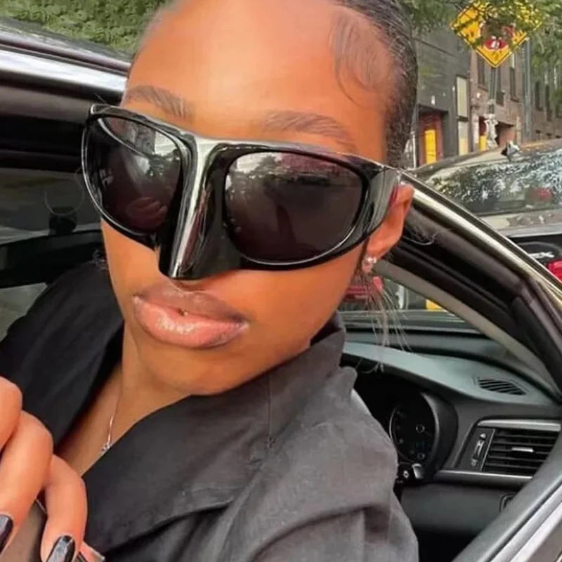 Y2K Luxury Brand Designer Oversized Bird Nose Masked Sunglasses Women For Men 2023 Trend Sun Glasses Vintage Fashion Goggles
