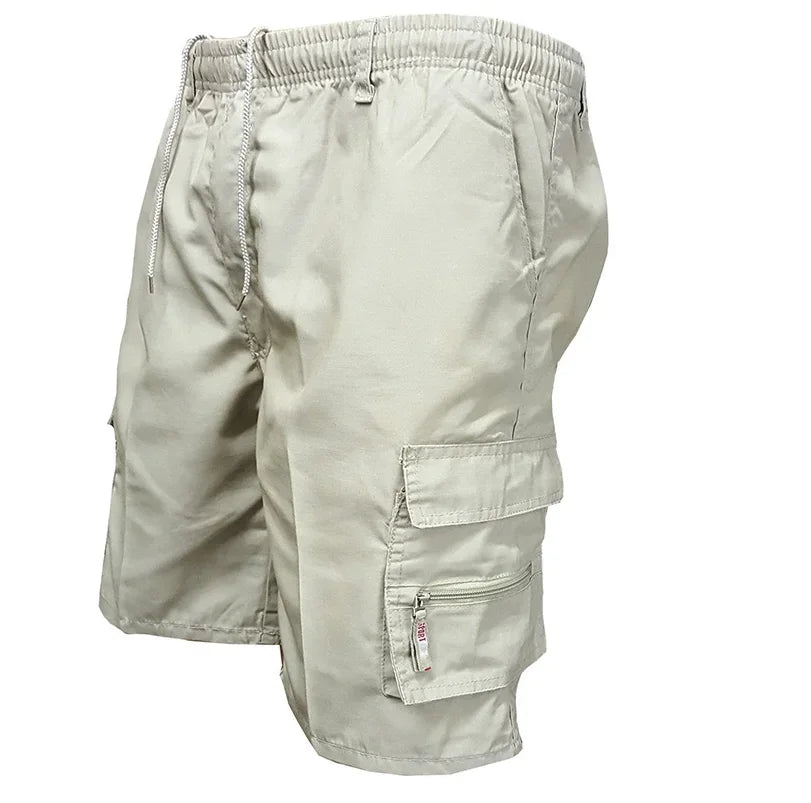 Delta Core Cargos Men Geometric Symbol Tactical Shorts 4-Way Stretch Fabric Hidden Security Pocket Gym Fitness Stretch Waistband