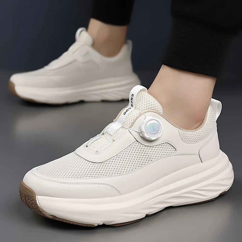 Male Walking Shoes Men's Casual Sports Shoes Summer Light Soft Sole Comfort Outdoor Running Shoes Fashion Student Mesh Sneaker