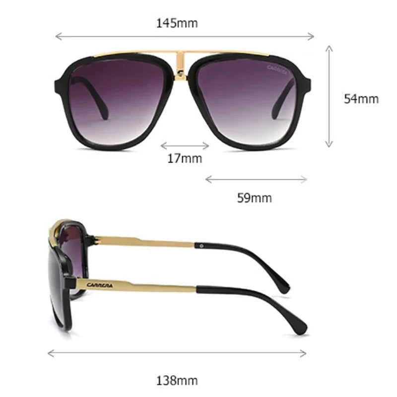 Carrera Retro Sunglasses Vintage for Men and Women Sports Driving Metal Frame UV400 Eyewear pilot Sunglasses for women 167/S