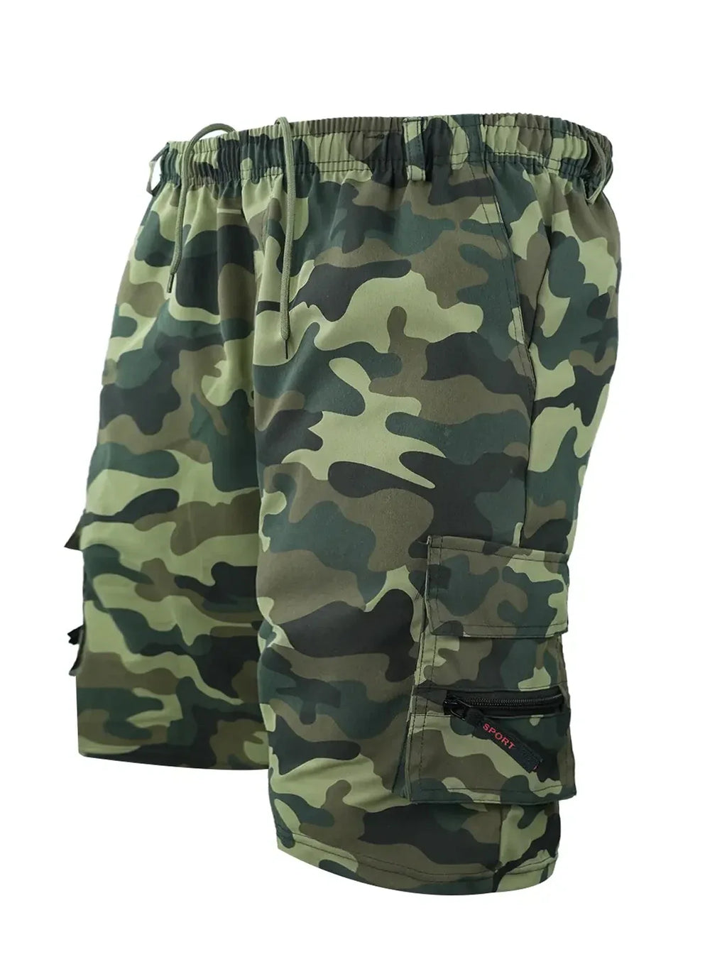 Men's Camouflage Cargo Shorts Casual Loose Work Tooling Shorts Summer Male's Outdoor Multi-pockets Knee Length Short Pants S-3XL
