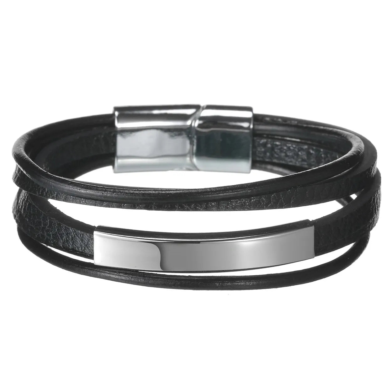 Men's Cross Leather Bracelet Prayer Multi Layer Braided Stainless Steel Fashion Classic Wristband Birthday Gift For Men Women