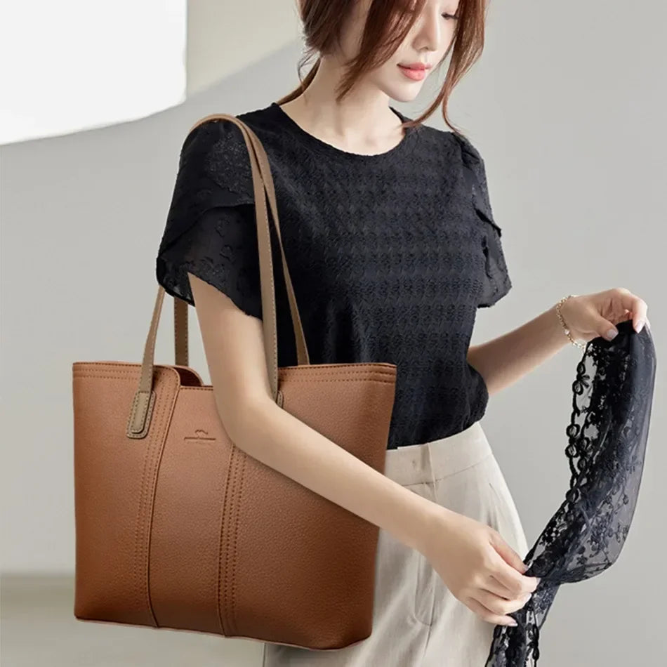Genuine Brand Women Bags Designer High Quality Soft Leather Large Women 2024 Shoulder Bag Messenger Handbag Shopping Messenger