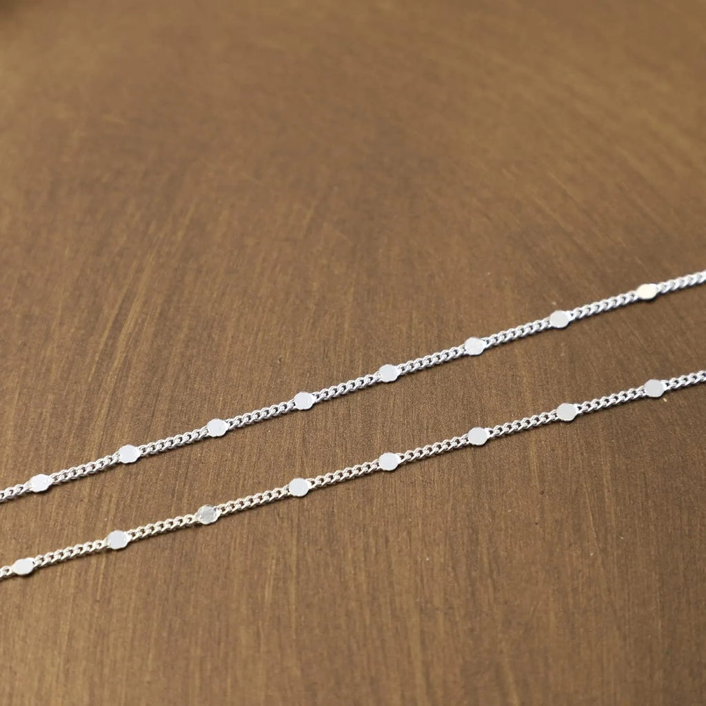 K Gold/Silver Plated Satellite Choker Shining Dots Station Chain Sparkle Chain Necklace Link Chain Exquisite Jewelry for women