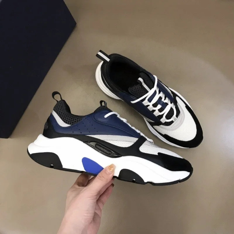 2025 new B22 sports and leisure thick soled fashionable retro breathable men's and women's height increasing casual shoes