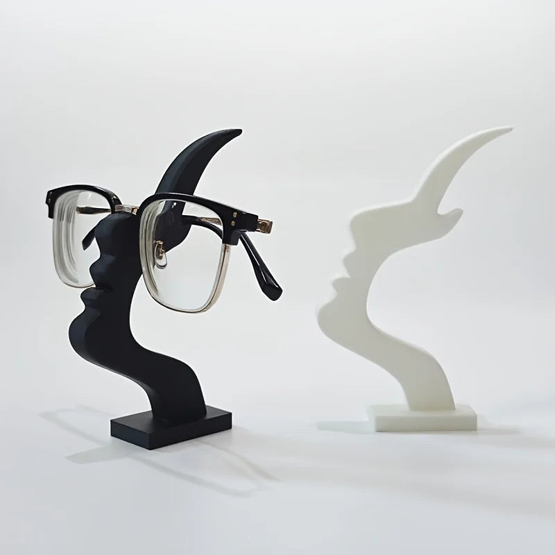 1pc Unique Curved Eyeglass Holder Stand Secure & Artistic Storage Solution Elevate Desk or Nightstand Decor Practical Minimalist