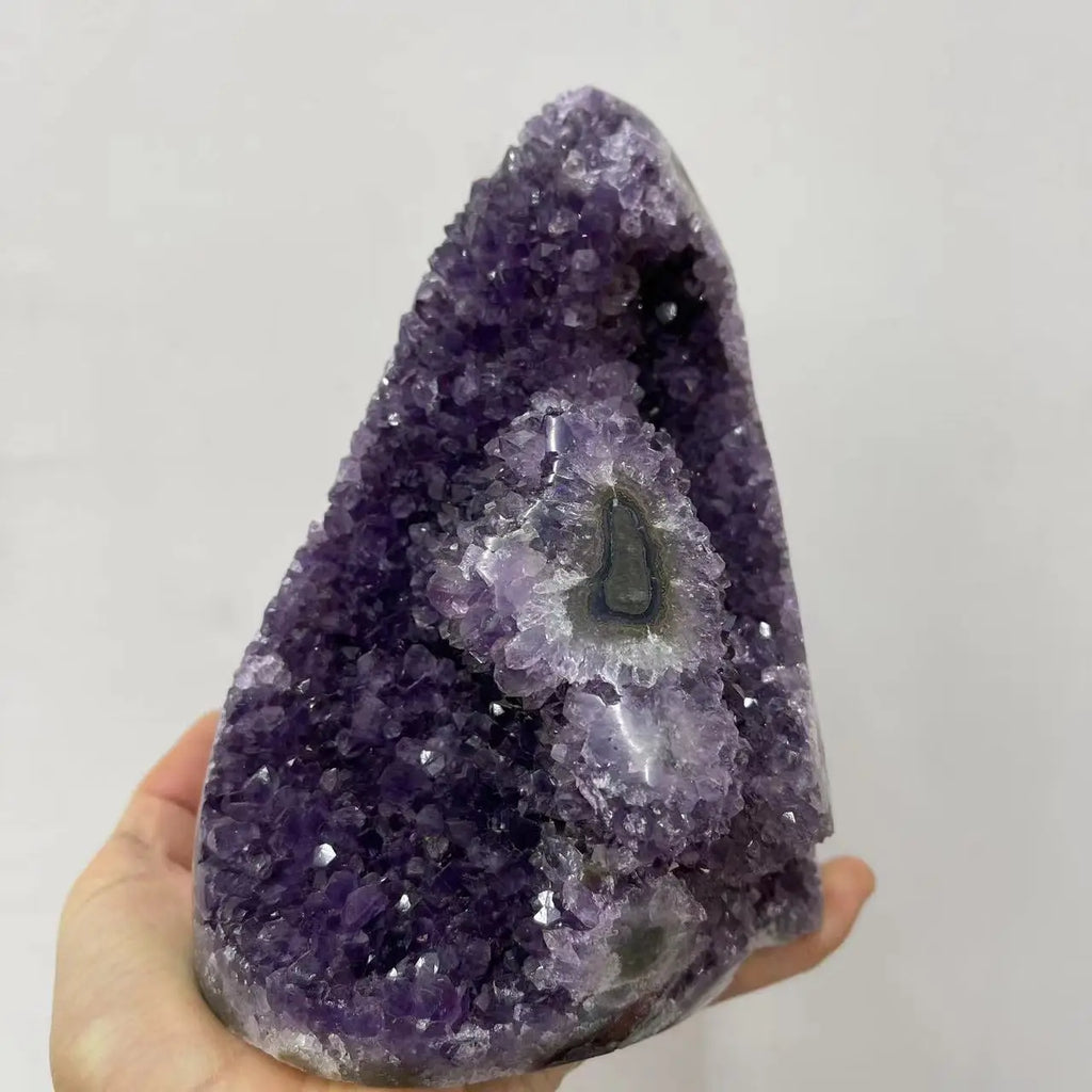 1PC Natural Amethyst Crystal Cluster Quartz Raw Crystals Healing Stone Ore Mineral Home Decor Purple Cornucopia Feng Shui Stone