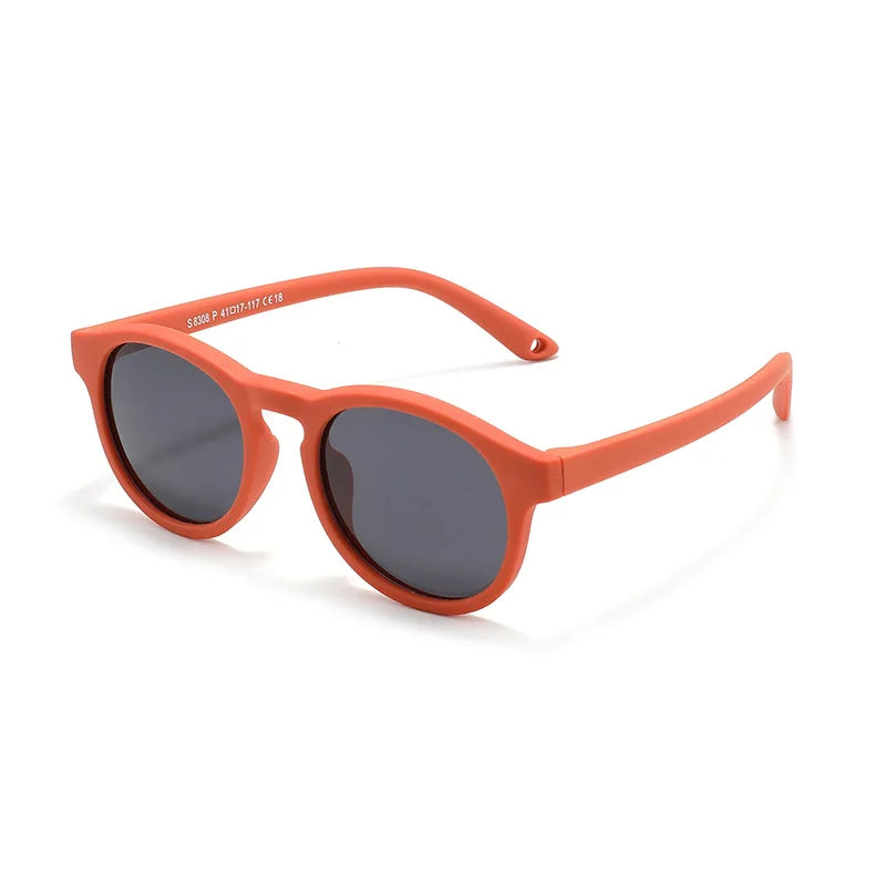 Boys Girls Baby Eyewear UV400 Small Round Polarized Kids Sunglasses Silicone Flexible Safety 0-3 Years Old Children Glasses