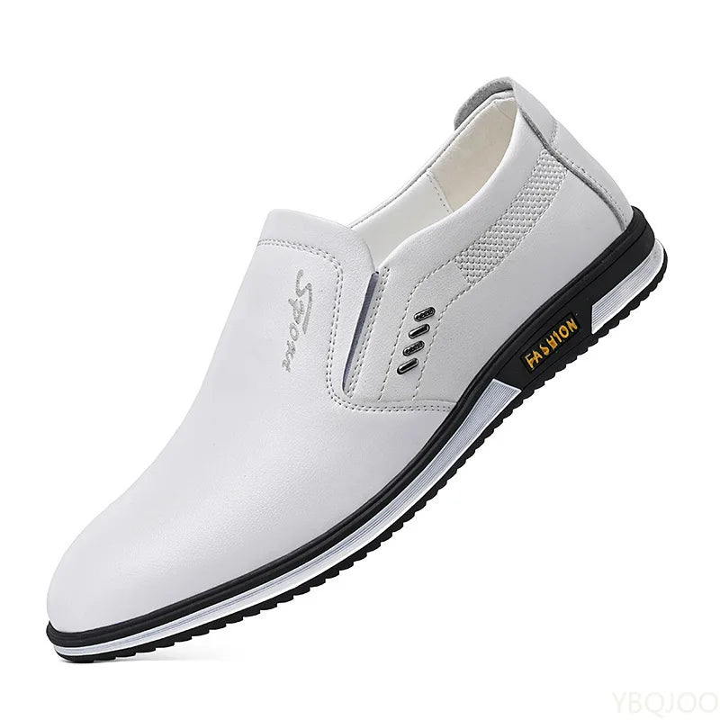 Large Size Spring Autumn New Business Office Casual Men's Shoes Fashionable and Versatile Flat Bottomed Sleeve Mouth Men's Shoes