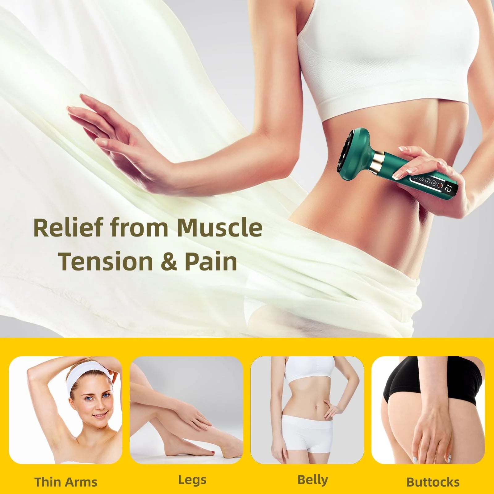 Handheld Cellulite Massager-Cupping Kit for Massage Therapy,Cupping Machine,Cellulite Massager with 12 Suction Modes, Rechargeab