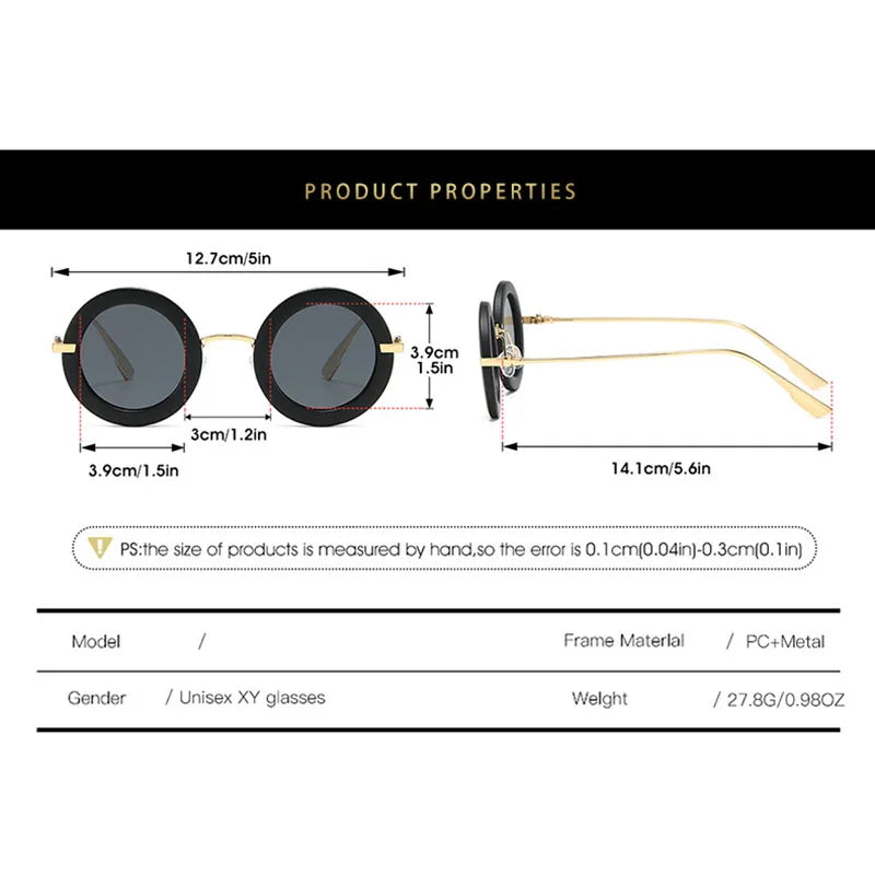Luxury Brand Designer Round Sunglasses Women For Men 2025 New Popular Vintage Sun Glasses Punk Rivet Metal Steampunk Eyewear
