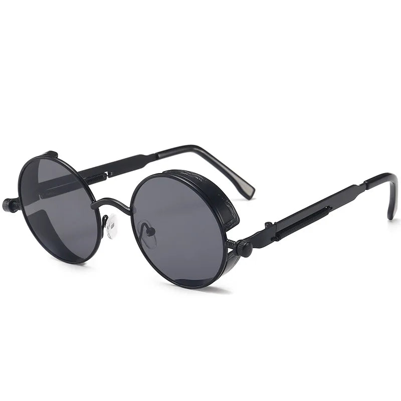 Metal Steam Punk Sunglasses Men Women Fashion Round Mirror Glasses Brand Designer Vintage Sun Glasses Retro Eyeglasses UV400