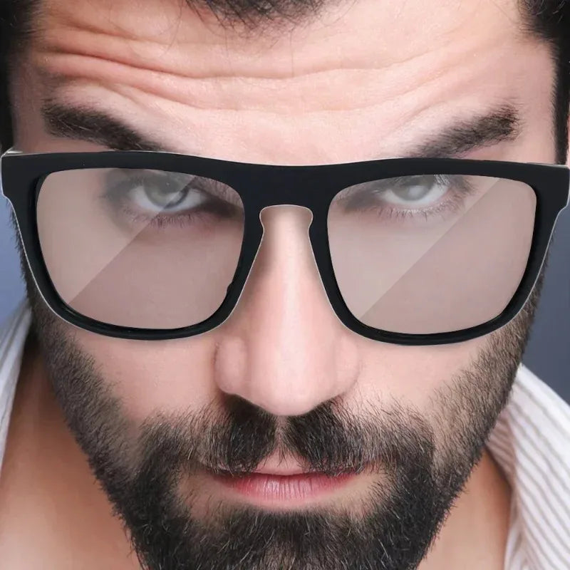 Fashion Polarized Color Changing Sunglasses Men Night Vision Car Driving Sunglass Dirt Bike Motorcycle Cycling Glasses