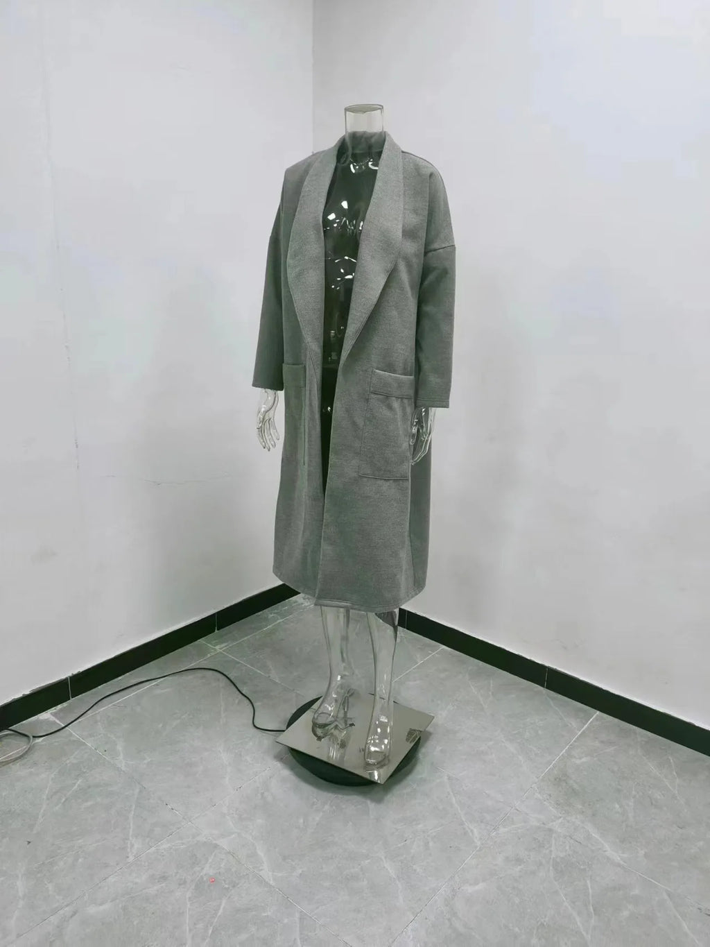 2025 New Women's Coat Long Cardigan Pocket Loose Fashion Elegant Top Simple Versatile Jacket for Female