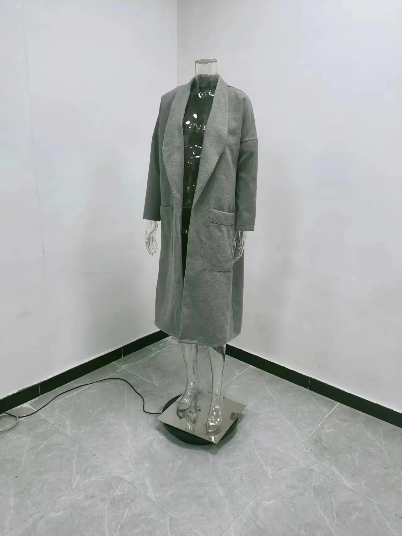 2025 New Women's Coat Long Cardigan Pocket Loose Fashion Elegant Top Simple Versatile Jacket for Female