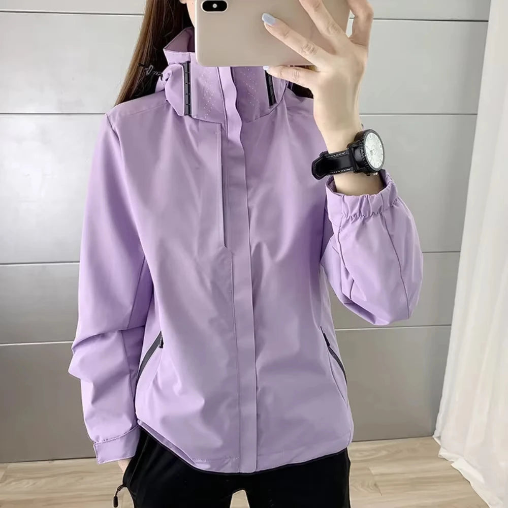 Windproof and Rainproof Thin Charge Coat Men Women Spring Autumn Basic Jacket Waterproof Outerwear Outfits Fashion Clothing New