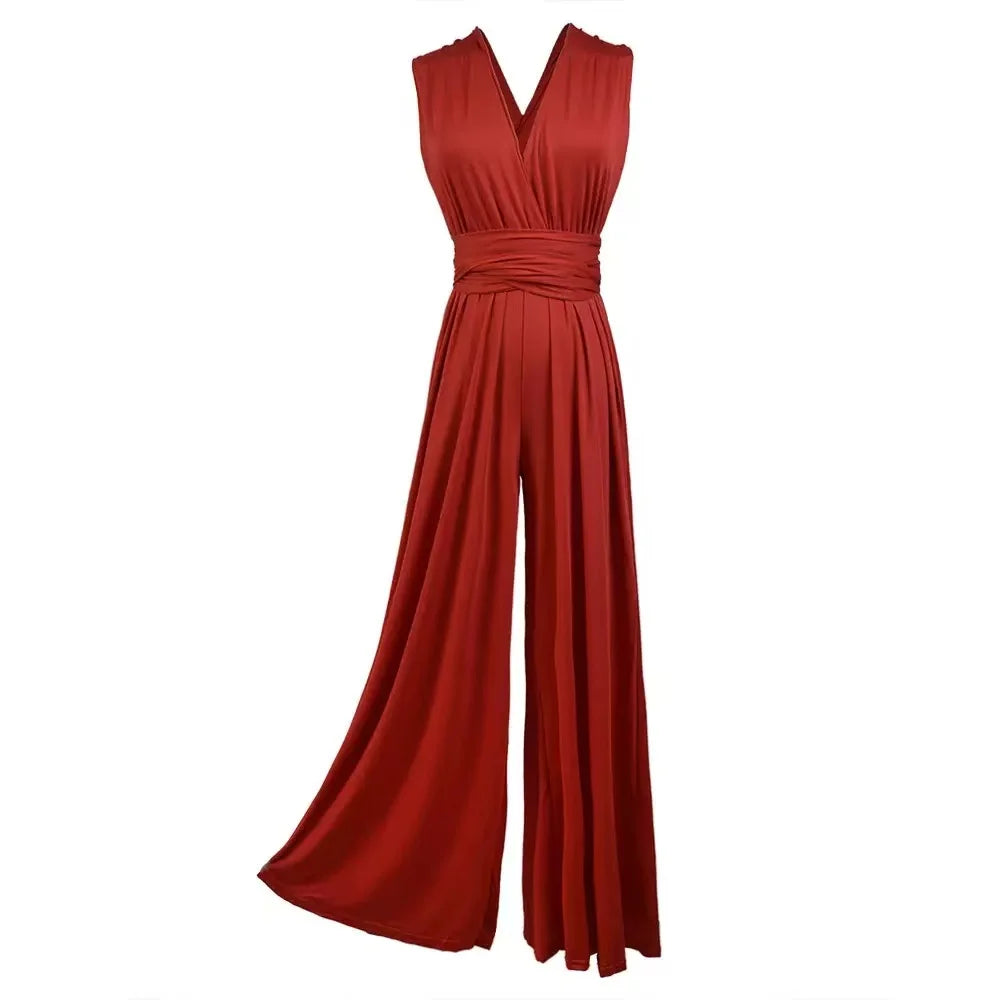 Multiway Convertible Jumpsuit Formal Multi Wrap Wedding Dress Cocktail Floor Jumpsuits Navy Blue Bridesmaid Infinity Jumpsuit