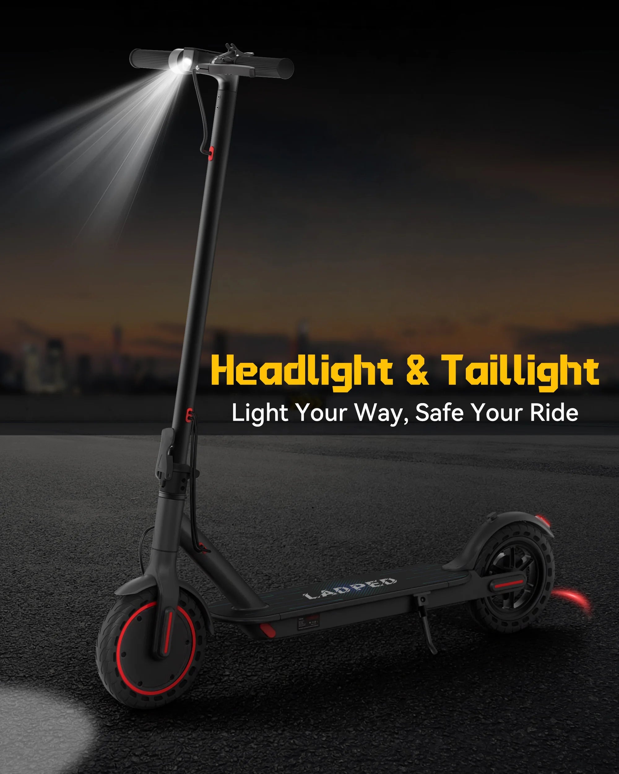 LADPED LP40 Electric Scooter 350W 19mph APP Smart Control 4 Speed Modes Foldable Electric Scooter 16miles Max Range for Adult