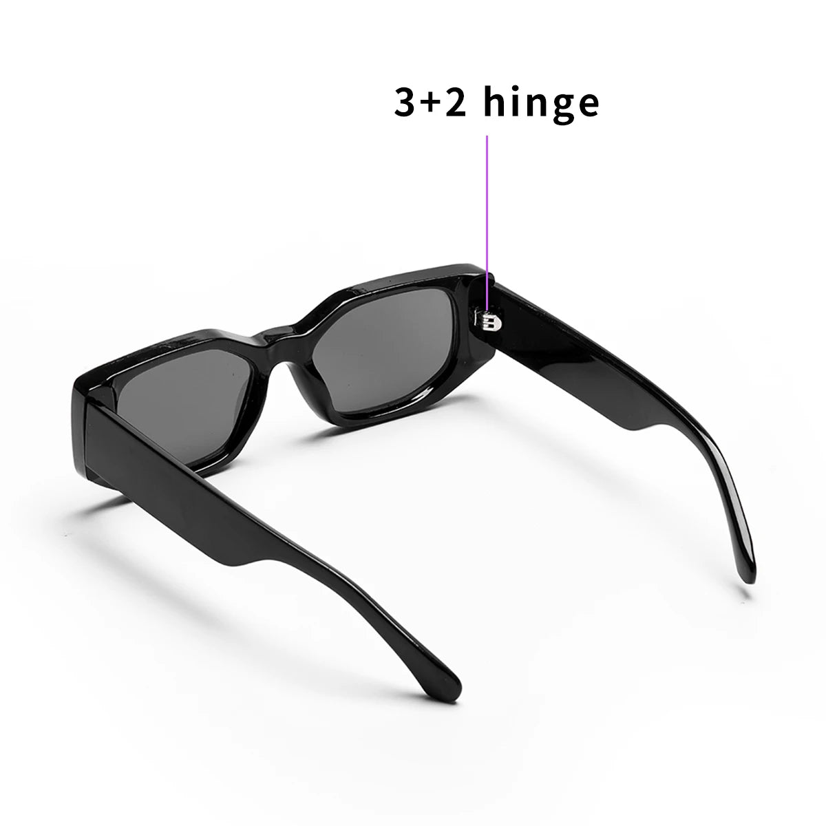 Ruiao 2025 new black classic retro designer branded concave irregular thick frame men women fashion sunglasses