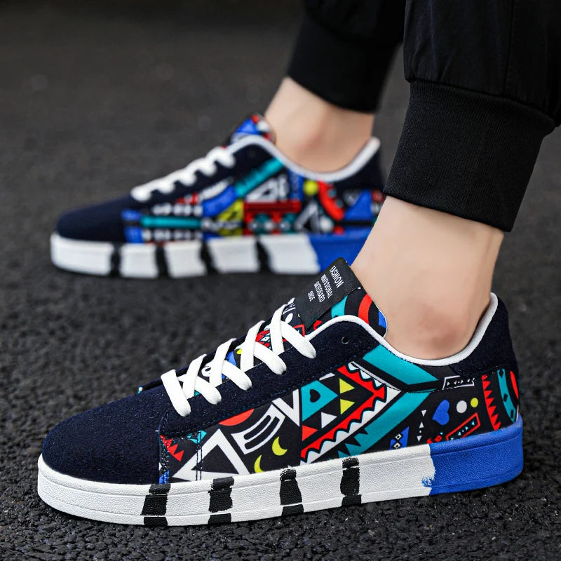 YRZL Skateboard Shoes Men Canvas Sneakers Casual Breathable Walking Shoes Lightweight Flat Shoes for Men Street Trend Sport Shoe