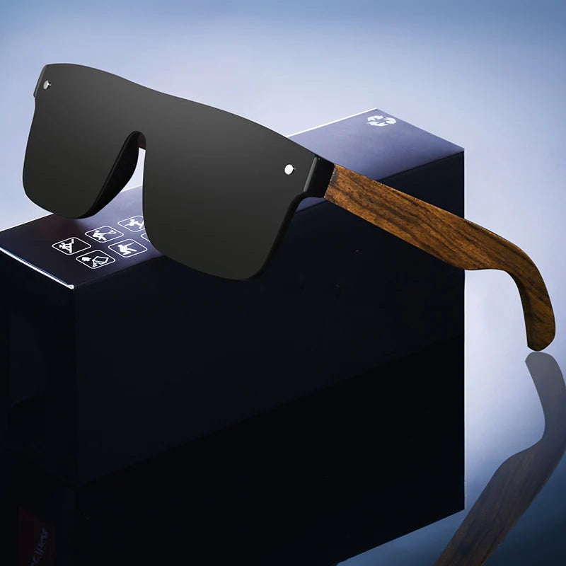 Wood Sunglasses For Men Women Polarized Sunglasses For Men Square  Anti Glare Driver Mirror Sun Glasses Women UV400