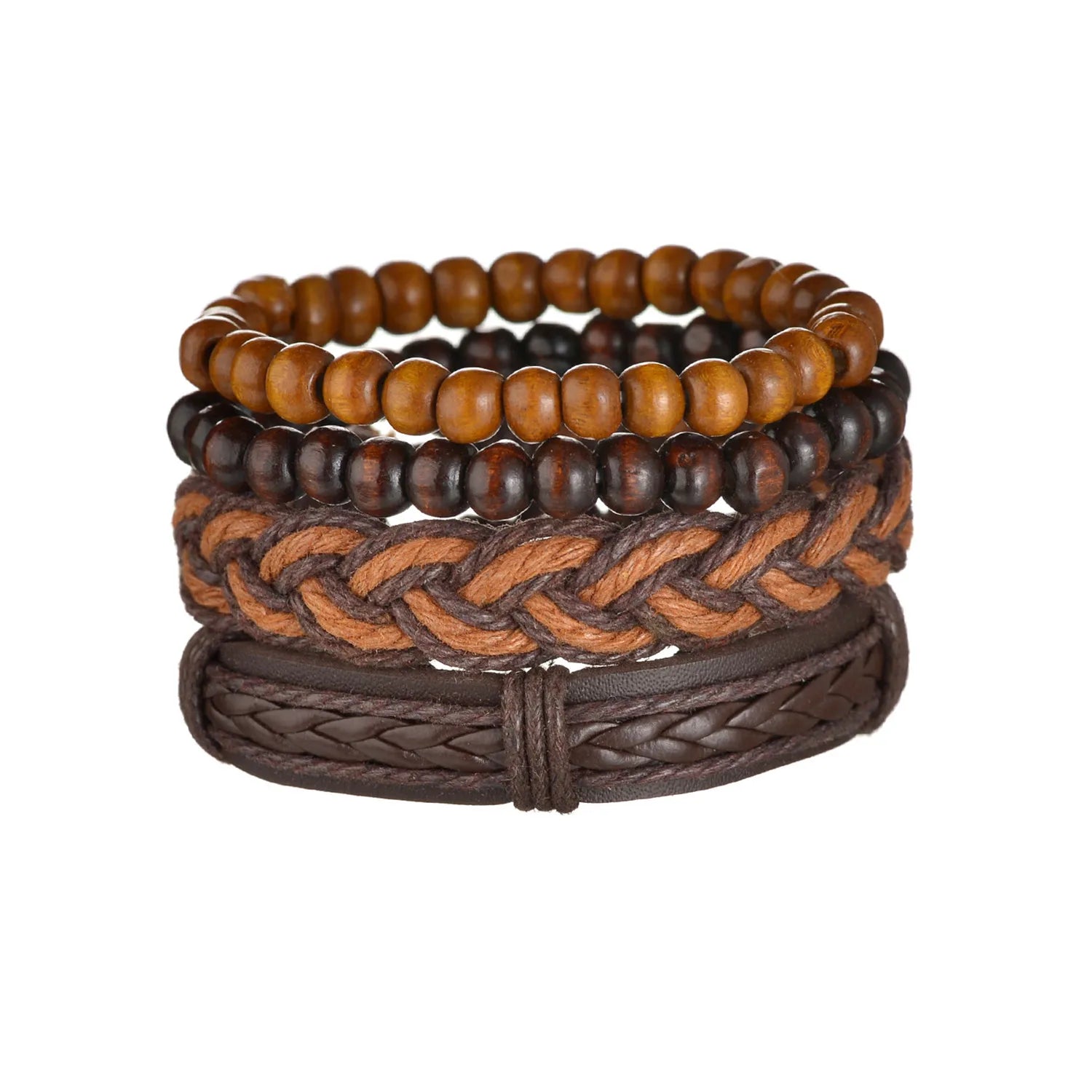Men's Cross Leather Bracelet Prayer Multi Layer Braided Stainless Steel Fashion Classic Wristband Birthday Gift For Men Women