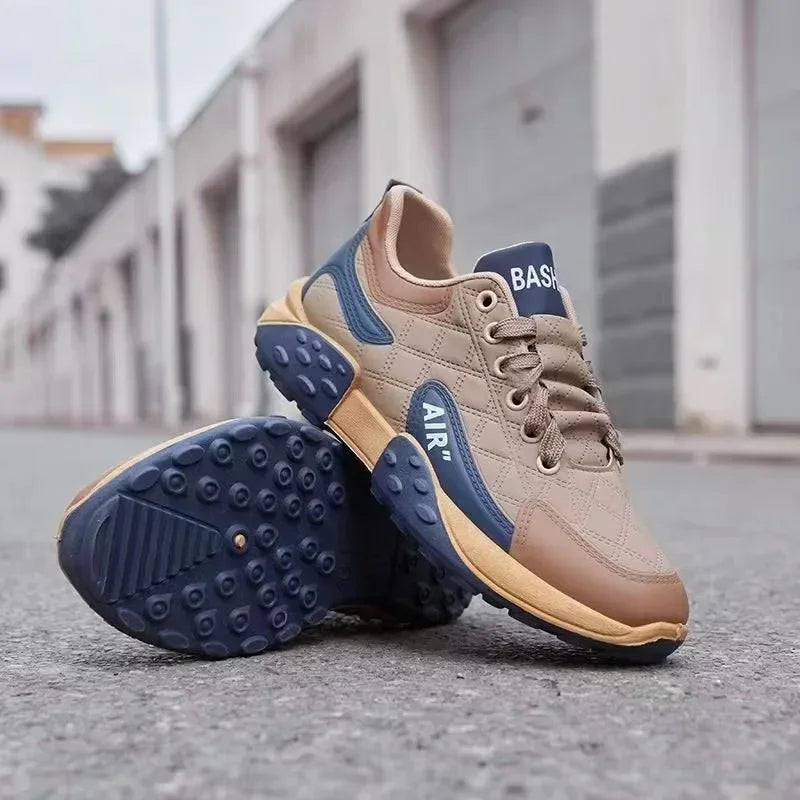 Men's Comfortable Running Shoes Dad Sneakers Thick Sole Breathable Low Cut Spring Autumn Season Sporty Casual Shoes