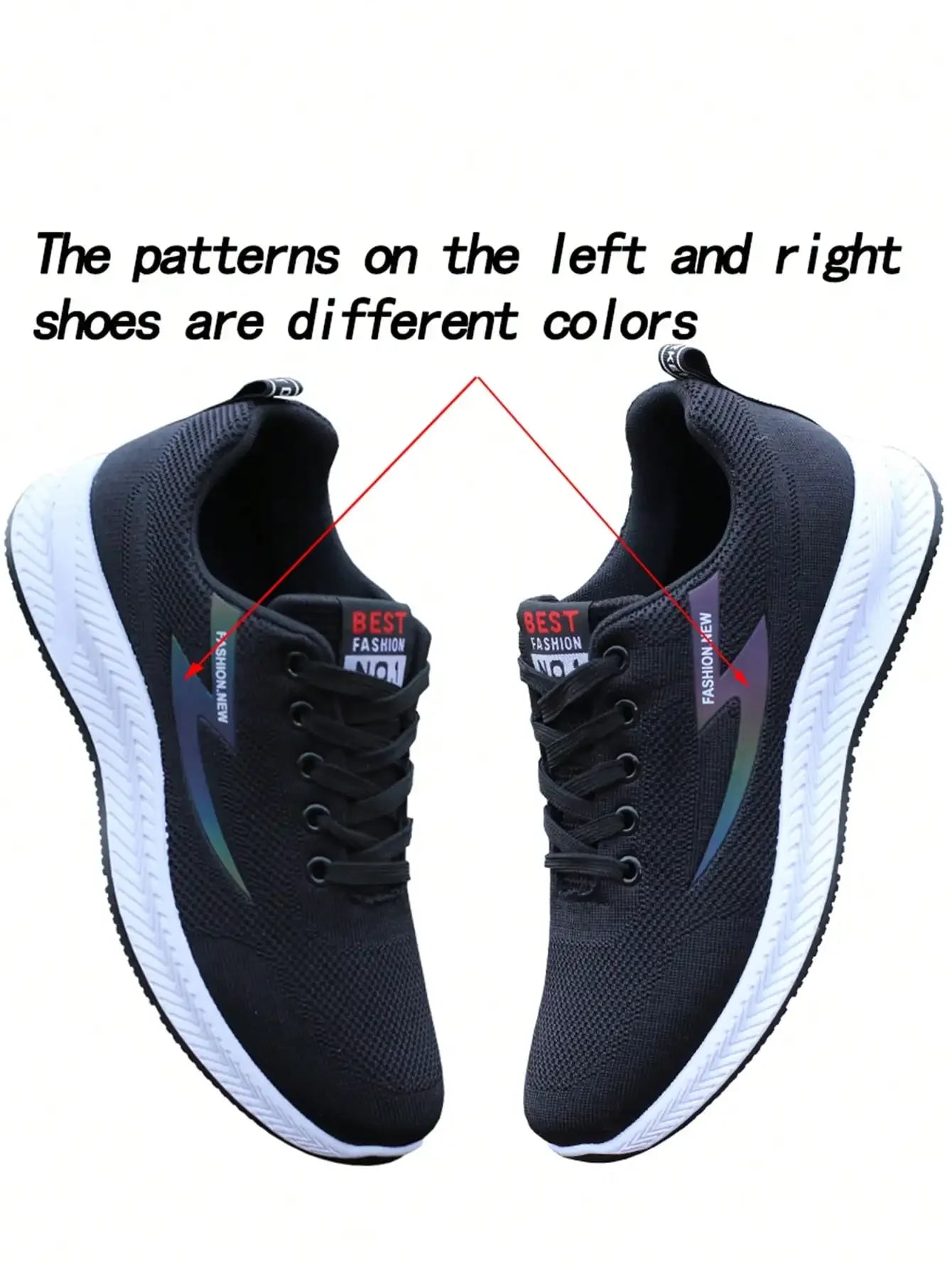 Men's Breathable Casual Sneakers, Lightweight Mesh Sporty Shoes For All Seasons, Odor-Resistant Non-Slip Durable Running Shoes