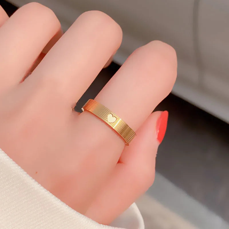Luxury 24K 9999 Pure Gold real gold Men's and Women's Love Couple's Ring Valentine's Day Gift