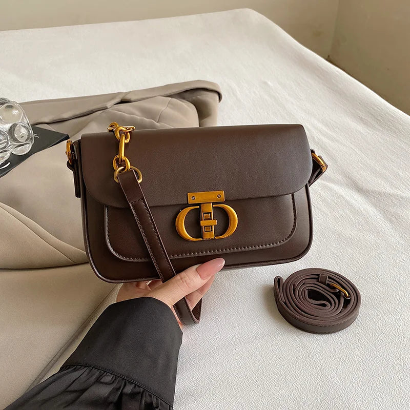 Leather Shoulder Bag Purse for Women - Fashion Crossbody Bags Underarm Bag Small Square Satchel Handbag